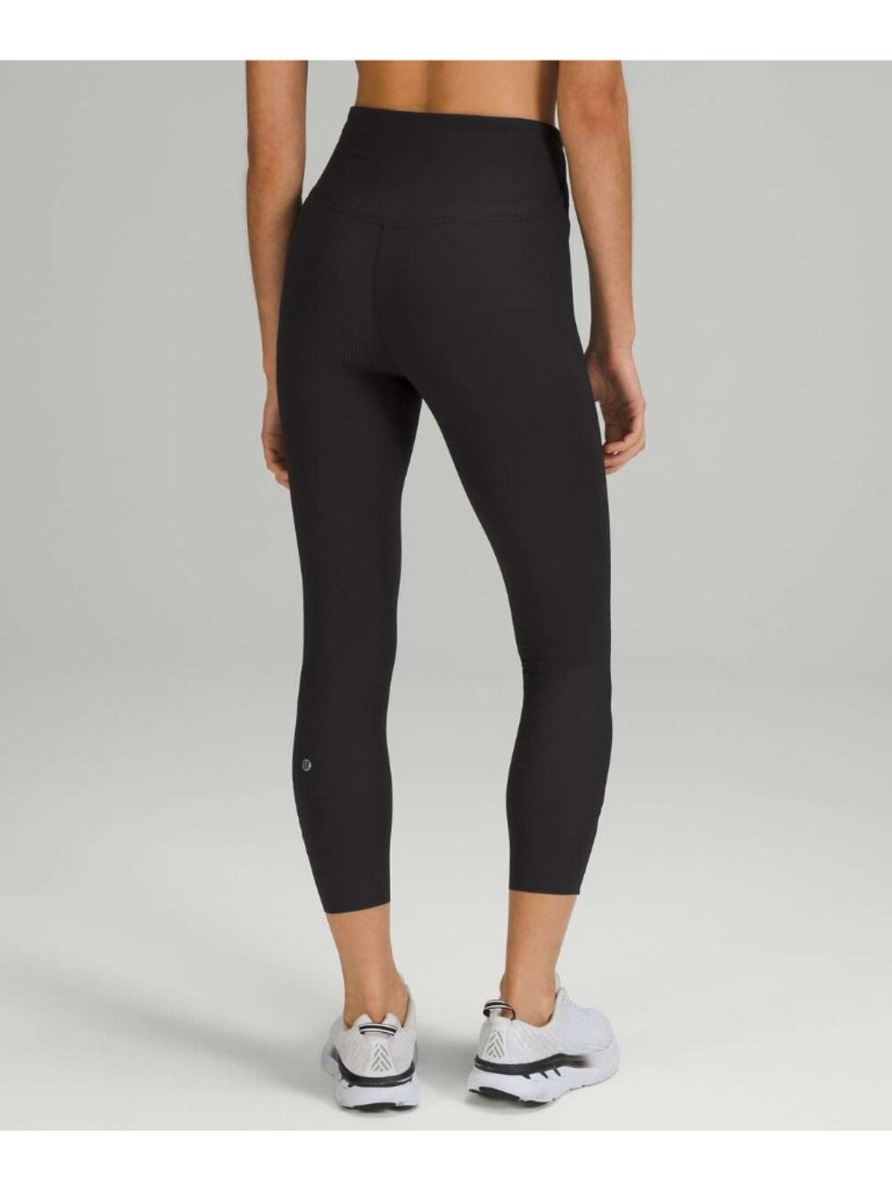 Lululemon Base Pace High-Rise Black Ribbed Nulux 7/8 Athletic Tights Leggings 4 - Picture 4 of 9